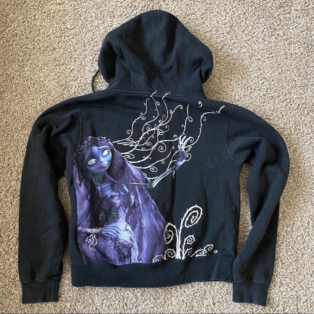 Retro Tim burtons Corpse bride zip up hoodie (s)